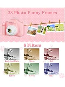 Digital Camera With 2-Inch Screen LCD Display Portable Camera Gift For Birthdays, And Holidays For Men And Women Digital Video Camera With 28 Fun Frames & Selfie - View 3