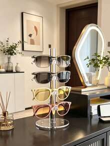 Eyewear Storage Rack, Fashion Glasses Display Stand, Acrylic Multi-Compartment Eyewear Storage Rack, Suitable For Desktop Placement Of Fashion Glasses, Prescription Glasses, Fashion Eyewear And High-End Vanity Table Eyewear Display Rack And Glasses Display Stand - Multicolor - View 4