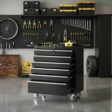 Tool Chest With Wheels For 6 Drawers, Tool Box With Wheels, Portable Tool Cabinet Organizer With Locking System And Drawer Liners - A - 查看 11