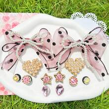 12pcs Light Pink Bow Shoe Clips, Suitable For Sandals, Beach Shoes, Garden Shoes, DIY Accessories - Rusty Rose - View 4