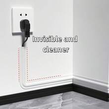 1 pieza Tira autoadhesiva multifunción para gestión de cables de piso, con respaldo adhesivo incorporado, plana al piso sin enrollarse ni causar tropiezos, suave, flexible y recortable, se adapta a diferentes requisitos de longitud de cable, múltiples opciones de color - Tiras organizadoras de cables - Ver 5
