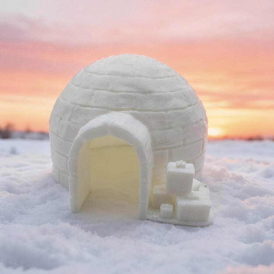 1 Peça Modelo de Casa de Neve de Plástico em Miniatura - Chalé de Inverno, com Design de Cômodo em Miniatura Detalhado, Adequado para Decoração de Natal, Modelo de Paisagem, Cenário de Aldeia de Neve e Exposição Polar - 1 - Visão 1