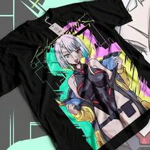 Camiseta unisex Fire Style Streetwear, 100% algodón. 220 g de algodón puro, manga corta, tejido grueso, resistente a las arrugas y que no se deforma fácilmente. Estilo sencillo y versátil, ligero y transpirable, perfecto para ir al trabajo, viajar, acampar, ir de compras y para el tiempo libre. - Negro - Ver 1