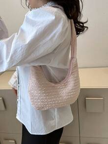 女士新款时尚单肩包、手提包、腋下包 - 粉色 - 查看 4