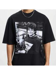 Camiseta vintage para hombre de Robin Williams de "Mork & Mindy" con estampado de "Nana Nana" - Camiseta de peso pesado en negro con temática de la serie de televisión nostálgica, estampada con citas clásicas, edición limitada y de ajuste cómodo (para fans de la nostalgia de los años 80). Adecuada para fiestas y uso diario, perfecta para vacaciones y momentos de ocio, ideal para fiestas y vacaciones en familia, estilo urbano, moda moderna, atuendo para fiestas, ropa casual de verano. - Negro - Ver 7