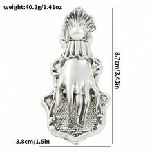 Clipe de Livro com Formato de Mão de Metal Vintage, Clipe de Marcador de Página Decorado com Pérolas, Suporte de Página 3D Estéreo, Marcador de Página 3D, Clipe de Decoração de Diário, Acessórios de Diário de Viagem, Clipe de Documento e Conta, Clipe de Marcador de Página de Papelaria de Escritório - Tamanho único. - Visão 3