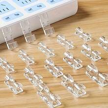 40/100pcs Self-Adhesive Cable Clips, Transparent Cable Organizers For Power Cord Management, Plastic Cable Management Clips, Suitable For Walls And Under Desks - / - View 6