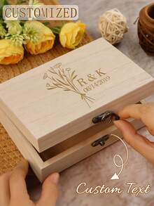 Hộp kỷ niệm khắc tên theo yêu cầu, Hộp lưu trữ bằng gỗ cá nhân hóa, Hộp kỷ niệm tùy chỉnh, Hộp trang trí, Hộp kỷ niệm ngày lễ, Quà sinh nhật, Quà Valentine, Quà đính hôn cho cặp đôi, Quà kỷ niệm, Trang trí nhà cửa, Quà tặng độc đáo, Quà cho các cặp đôi - Nhiều màu - Xem 1