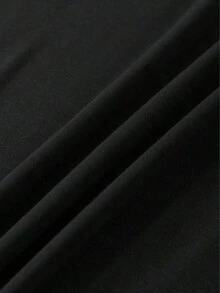 Camiseta informal de manga corta con cuello redondo y estampado de profesora para mujer, ideal para la vuelta al cole. Camiseta de largo normal con un bonito estampado de efecto simulado. - Negro - Ver 4
