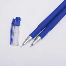 12pcs Blue Ballpoint Pen Set, Includes 2 Pens + 10 Refills, Suitable For Business, Office, Signature, Calligraphy Practice And Daily Writing - 2 Pens + 10 Pen Refills - View 5