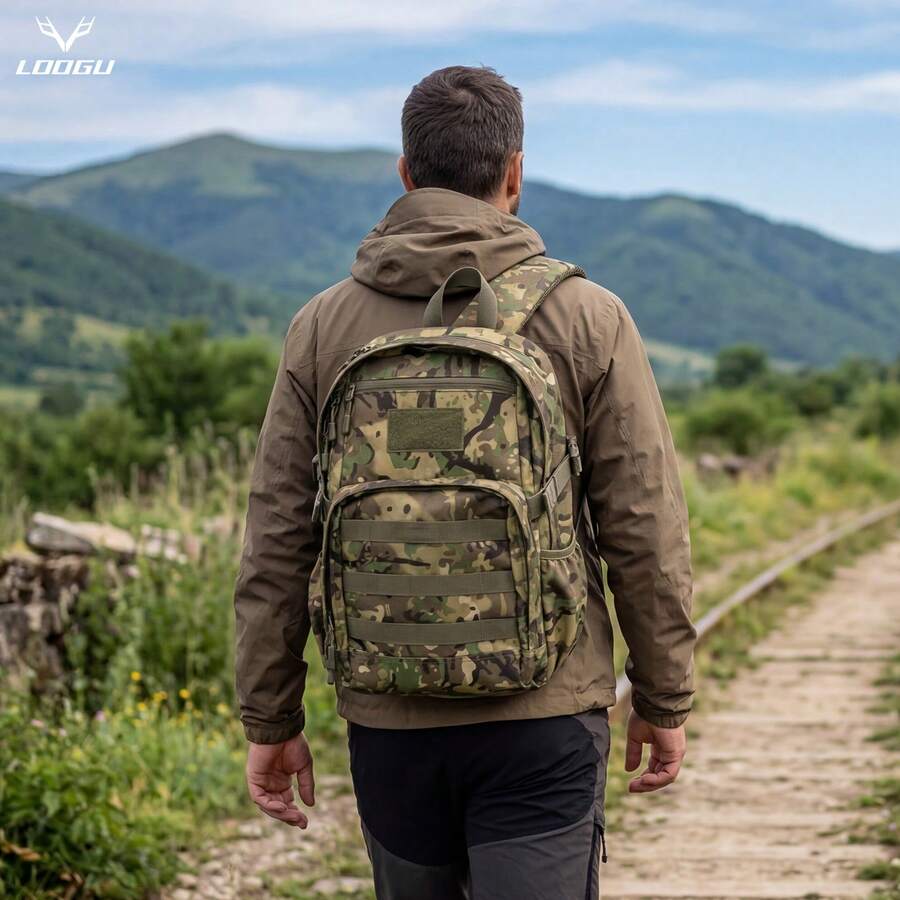 Outdoor Oxford Cloth Multi-Function Messenger Bag, Durable Large Capacity Shoulder Bag, Suitable For Outdoor Camping, Hiking, Fishing And Other Sports - Multicolor - View 1