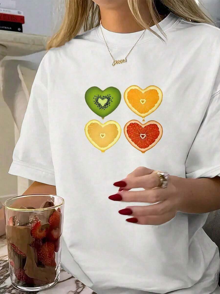 Camiseta genial vintage Mujeres Suave Kiwi Naranja Fresa Fruta Imprimir Camiseta - Brillante Kiwi Lima Limón Cereza Tomate Corazón Diseño Informal Verano Superior, Mujeres Verano Camiseta Mujeres Camiseta Mujeres Otoño Patrón Camiseta Mujeres Camiseta Cereza Imprimir Camisa Mujeres Informal Camiseta Mujeres Camiseta Mujeres Sólido Color Camiseta Lavado Mujeres Camiseta Mujeres Colorido Eslogan Camiseta Mujeres Camiseta Mujeres Inspirador Camiseta Vintage Mujeres Camiseta Floral Patrón Camiseta Floral Patrón Camiseta Vintage Mujeres Camiseta Mujeres Extraño Camiseta Positivo Energía Camiseta Para Mujeres, Mujeres Tropical Camisa Mujeres Largo Manga Moda de Camisetas - Blanco - Ver 1