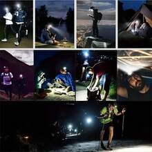 1-Pack Multifunctional 5-LED Headlamp, Head-Mounted Flashlight, Outdoor USB-Rechargeable Fishing Headlamp, Powerful Bald Head Light, 4-Mode Headlamp Flashlight For Outdoor Running, Hunting, Hiking, And Camping - 1包 - 查看 8