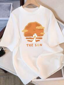 Summer 2025: Women's Short-Sleeved T-Shirt, Loose-Fitting, Round Neck, Versatile, Comfortable, Casual, Popular And Full Of Vitality For Everyday Wear. - 白色 - 查看 8