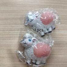 1 Stück TPR Tier-Po-Squishy-Spielzeug, Fidget-Schreibtisch-Stressornament, lustige niedliche Form mit weicher flauschiger Textur, frei quetschbar, dichte Squish-Effekte zum Spannungsabbau, vielseitige Bürodekoration, warme Lässig- und Festivalgeschenke für Erwachsene - Verschiedenfarbig - Übersicht 7