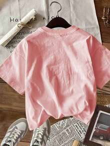 Camiseta de manga corta con cuello redondo para mujer, estilo vintage, con estampado de cámara, 100% algodón, para primavera/verano. - Blanco - Ver 11