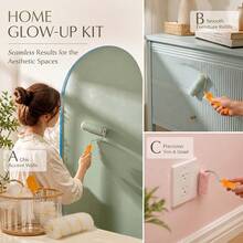 Bộ con lăn sơn sợi nhỏ 4 inch, con lăn sơn mini siêu mềm thay thế cho bề mặt nhẵn, đồ nội thất và các dự án tự làm đẹp nhà cửa. - Con lăn microfiber 4 inch - Xem 7