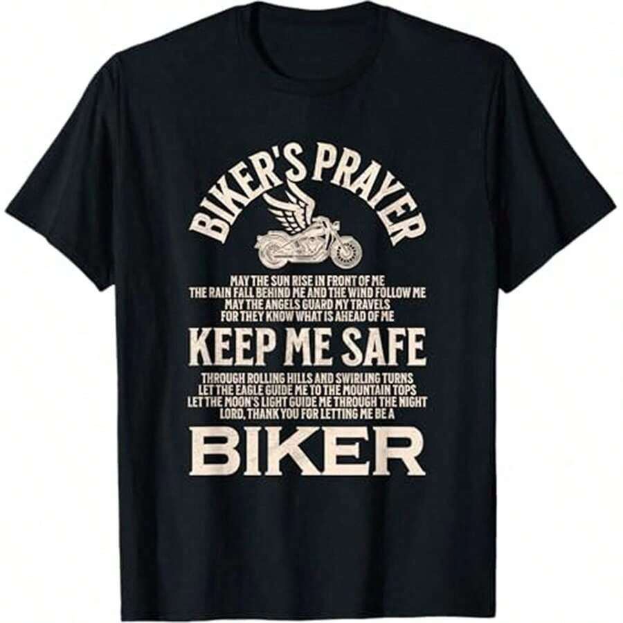 Short-Sleeved T-Shirt For Couples Motorcyclists: "Those Who Ride Together Will Stay Together..." 100% Cotton - Black 7 - View 1