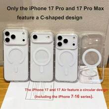 1 Ốp lưng điện thoại từ tính trong suốt đơn giản cho iPhone 17promax/17pro/17air/16/15/14/13/12/11 - Trong sáng - Xem 8