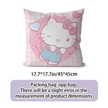 Vỏ gối tựa Sanrio Hello Kitty họa tiết caro pastel, với nền hồng ngọt ngào và nhân vật cầm bóng bay hình trái tim. Được làm từ vải mềm, bền với hình in sống động, chống phai màu, những vỏ gối này mang lại vẻ vui tươi, quyến rũ cho không gian sống, phòng ngủ hoặc các buổi tiệc theo chủ đề. - Nhiều kiểu dáng - Xem 2
