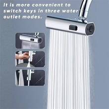 1pc Multi-Function Faucet Adapter - Suitable For Bathroom Sink Faucet, Kitchen Sink Faucet Replacement Parts, Household Essential - Silver - View 9