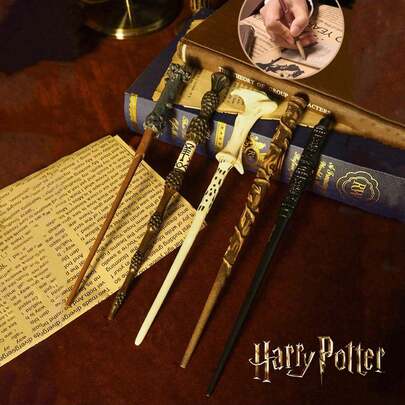  1 Pc Harry Potter-Themed Writing Instrument, An Exquisitely Designed Wand-Shaped Daily Note-Taking Pen, A Must-Have For School, A Perfect Wizard Party Gift And Fan Collectible