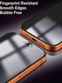 2pcs 17 Pro Max Privacy Tempered Glass Screen Protector, Ultra Clear Transparency, Silk Printed Black Edge, Anti-Glare Eye Protection, Bubble-Free Easy Installation, Compatible With Phone Cases, High Hardness Glass Anti-Peeping, Full Screen Privacy Protection, Suitable For 18Promax/18Pro/18/17 Pro/17/16 Pro Max/16 Pro/16 Plus/16/15/14/13/12/11, Practical Phone Accessory - Black - View 7