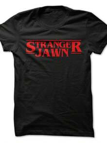 Stranger Jawn T-Shirt Design - Black Shirt with Red Print - Philly's Finestblusas para mujer playeras de mujer vestidos casuales para mujer y2k playeras deportivas para mujer verano camisetas ropa de mujer Fashion Perfect For Daily - Negro - Ver 1