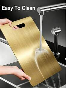 Titanium Alloy Cutting Board, Titanium Kitchen Cutting Board, 304 Stainless Steel Cutting Board, Suitable For Cutting Meat, Fruits And Vegetables - Multicolor - View 1