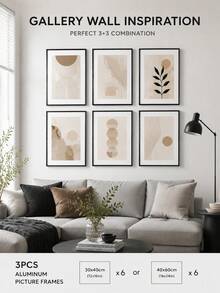 FRAMVIO 3pcs Large Poster Frames Thin Aluminum Black Gold Picture Photo Frame, 50x70cm 30x40cm 40x60cm 40x50cm, Photo Gallery With Plexiglass, Horizontal Or Vertical Wall Mounting Wall Art Mounting Print Home Decor Living Room Decoration Christmas Gift - Black 3pcs - View 10