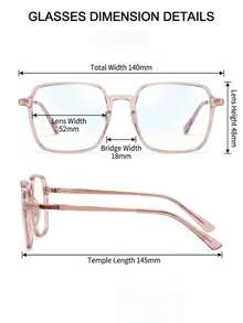 1pc/2pcs Women's Square Photochromic Fashion Glasses, Transparent Frame, Color-Changing Lens, Suitable For Daily Wear, Dates, Study - Multicolor - View 8