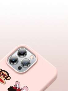 Funda de teléfono líquida con licencia oficial de Paul Frank, protección de cámara a prueba de golpes en todo el Body, patrón de personajes de dibujos animados de mono, conejo, oso y jirafa, nueva adecuada para iPhone 13/14/15/16/17 Pro Max - Multicolor - Ver 7