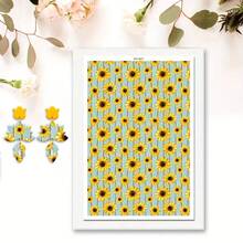 1pc Colorful Flower Leopard Pattern Print Polymer Clay Transfer Paper, Suitable For Creating Jewelry, Earrings, Transfer Paper DIY Handmade Mold - 1Pc - View 19