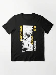 Camiseta Casual Estampada Única para Amantes del Anime Japonés, Camiseta Esencial de Los Héroes de Temperamento Explosivo, Camiseta Casual Estampada de Moda para Hombre Aca. Camiseta Gráfica Demias My Heros Todoroki para Hombres y Adolescentes - Negra con Estampado Colorido de Personajes de Anime, Corte Regular, Manga Corta Casual, Comodidad para Todas las Temporadas, Ropa Casual Duradera para Deportes, Fiestas, Playa y Uso Diario - Prenda de Estilo Unisex, Edición Limitada, Impresión por Transferencia de Calor, Adecuada para Graduaciones, Bailes de Graduación, Camiseta para Hombres, Camiseta Gráfica Negra para Hombres - Regalo Perfecto para Acción de Gracias, Navidad y Año Nuevo - Negro - Ver 1