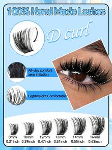 720/576PCS DIY Eyelash Extension Kit, Mixed Assortment Of Lengths (8–16mm), Beginner-Friendly And Easy To Apply For A Natural-Looking, Including 6 Styles In One Box, Effortlessly Create Personalized Lash Looks Tailored To Your Preference - D - View 12