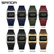 SANDA. SANDA Men's Silicone Strap Digital Display Watch - Multifunctional Waterproof Luminous Everyday Wear Wristwatch - 2214J - View 10