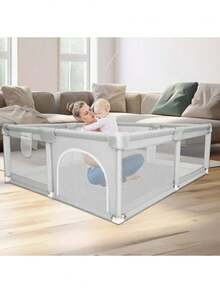 Portable Baby Playpen, Foldable Playpen For Children, Various Colors Available - Light Grey - View 7