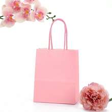 10pcs Small Kraft Paper Gift Bags, Multiple Colors Available, With Handle And Foldable Design, Reusable, Suitable For Business Events, Birthday Gift Packaging And Multi-Purpose Shopping Tote Bags, Suitable For Year-Round Use - Multicolor - View 7