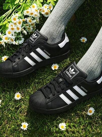  adidas originals Superstar 2 舒適百搭薄底貝殼頭經典低筒板鞋男女同款黑白JI0079