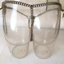 Women's Metal Stainless Steel Invisible Chastity Belt Chastity Pants Lock Chastity For Women, Sex Bondage SM Kit Restraints Set Lock Pants Metal Chain Underwear For Woman - one-size - View 5