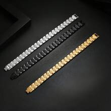 1 chiếc vòng tay Metropole Unisex bằng thép không gỉ 304 màu bạc, món quà trang sức thời trang cho dịp tựu trường, sinh nhật, hoặc đeo hàng ngày. - Nhiều màu - Xem 1