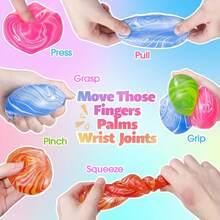 Shappy 3 Pack Stress Ice Cube, Slow Rising Stress Balls For Adults Kids, 2.1 Inch Sensory Toy For Anxiety Relief, Square Shape Balls For Classroom Prizes, Cube For Party Favors(Pink, Stylish) - Nhiều màu - Xem 7
