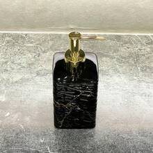 豪华酒店液体皂液瓶，优雅沐浴露、洗发水、洗洁精、洗衣液 - 黑色漣波金 - 查看 8