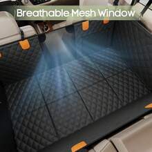 8 pièces Tapis pour animaux de compagnie pour voiture, Housse de siège de voiture dédiée pour chien pour siège arrière, Rallonge de siège arrière à fond dur, Capacité de charge de 400 lb, Avec housse de siège style hamac à fenêtre en maille - Multicolore - Voir 4