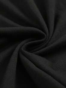 Oferta especial del : Camiseta casual de algodón puro de 180g para hombre, de talla grande, con cuello redondo y manga corta, tela de elasticidad media, lavable a máquina, ajuste cómodo adecuado para todas las estaciones, camiseta con diseño único, cómoda de llevar. - Negro - Ver 5