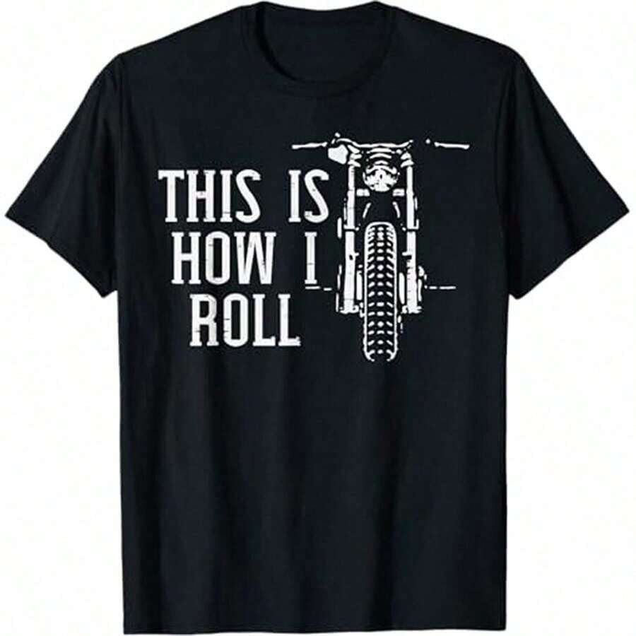 Short-Sleeved T-Shirt For Couples Motorcyclists: "Those Who Ride Together Will Stay Together..." 100% Cotton - Black 5 - View 1