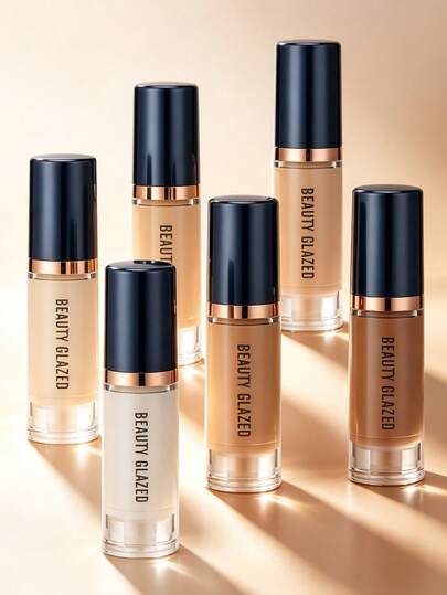 beauty glazed Pink Cream Ultra Bright Matte Foundation High Coverage Concealing Foundation Skin Tone Correcting Foundation Lightweight Breathable Foundation