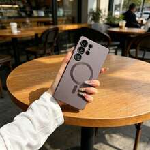 奢華磁吸軟 TPU 手機殼，適用於 Galaxy S26 Ultra S25 Ultra S24 Ultra S23 Ultra S26 S25 FE A56 A36 A55 A57 A37 A17 A16 A06 A07 - 灰色 - 查看 3