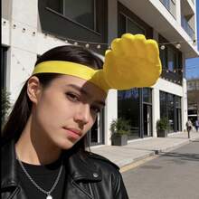 Sombrero de sol con forma de mano creativa que bloquea la luz solar, diadema con forma de mano interesante, sombrero de verano novedoso y protector solar para exteriores - Multicolor - Ver 11