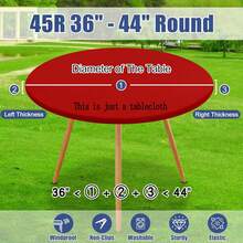 Elastic Fitted Round Table Cloth, Reusable Picnic Table Cover, Windproof Washable Table Protector For Party, Camping, Indoor Outdoor Use - Default - View 20